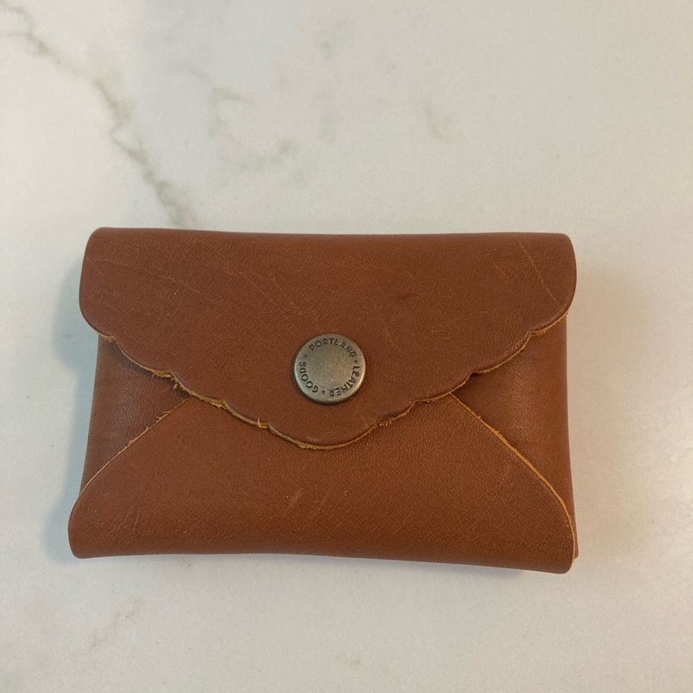 Portland leather mini daisy wallet